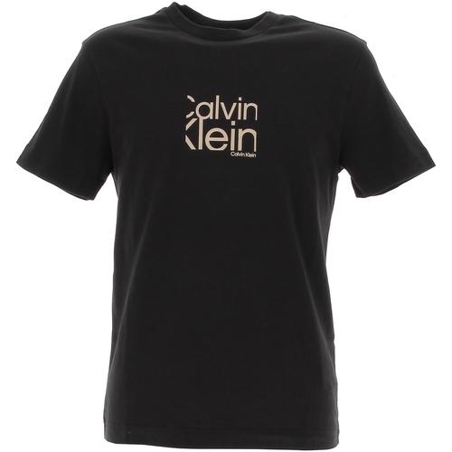Vêtements Homme T-shirts manches courtes Calvin Klein Jeans Matte front logo t-s Noir
