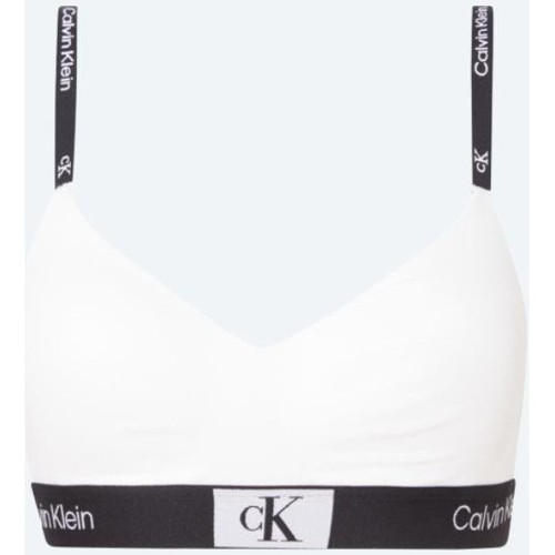 Vêtements Femme Brassières de sport BDS Calvin Klein Jeans 000QF7218E100 LGHT LINED BRALETTE Blanc