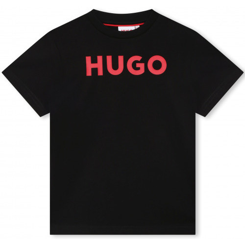 Vêtements Enfant Shorts & Bermudas Junior Hugo BOSS Tee shirt junior  noir G25102/09B - 12 ANS Noir