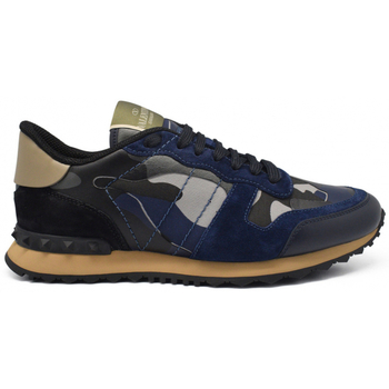 Chaussures Homme Baskets mode Valentino Sneakers Rockrunner camouflage Bleu