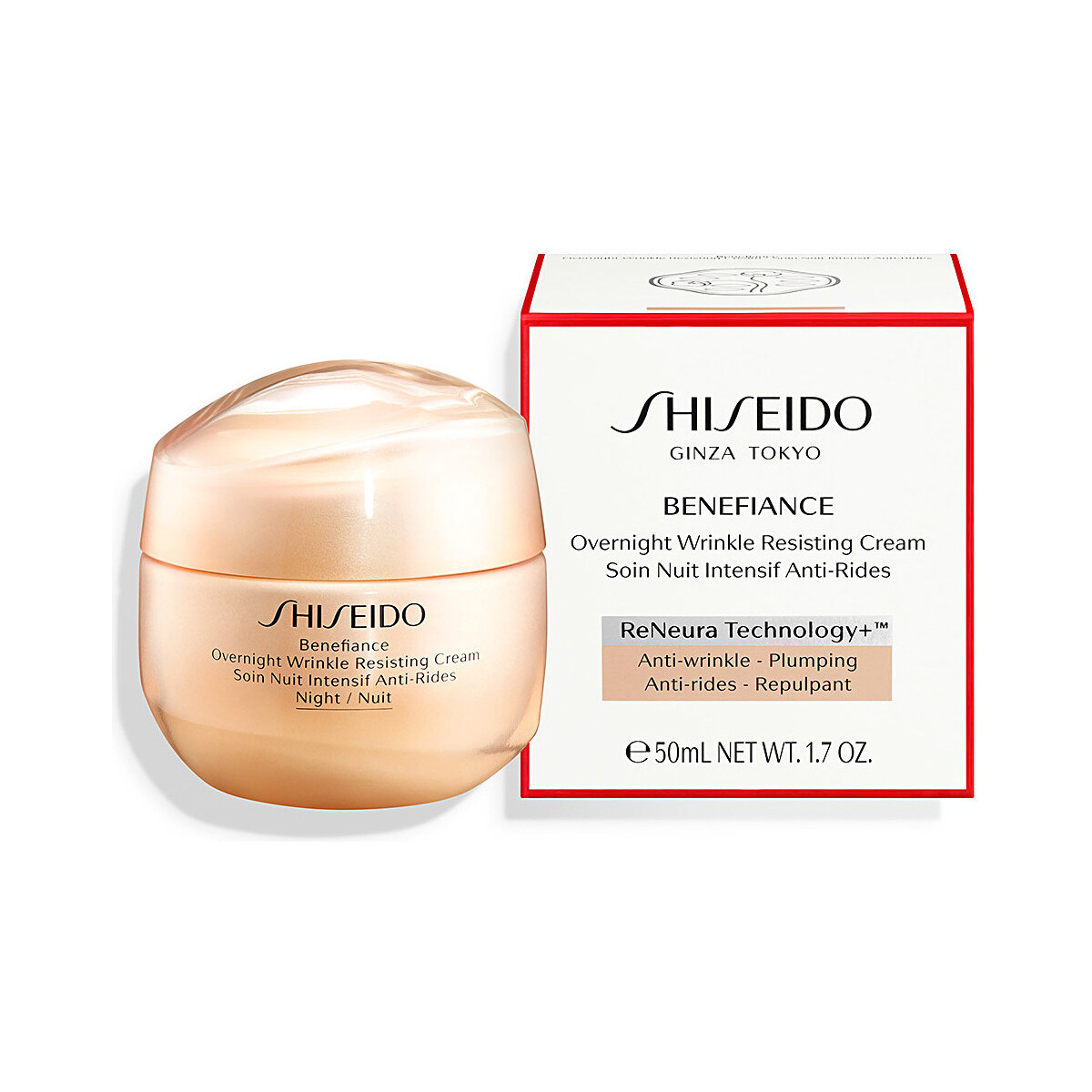 Beauté Femme Eau de parfum Shiseido Benefiance Overnight Wrinkle Resisting Cream - 50ml Benefiance Overnight Wrinkle Resisting Cream - 50ml