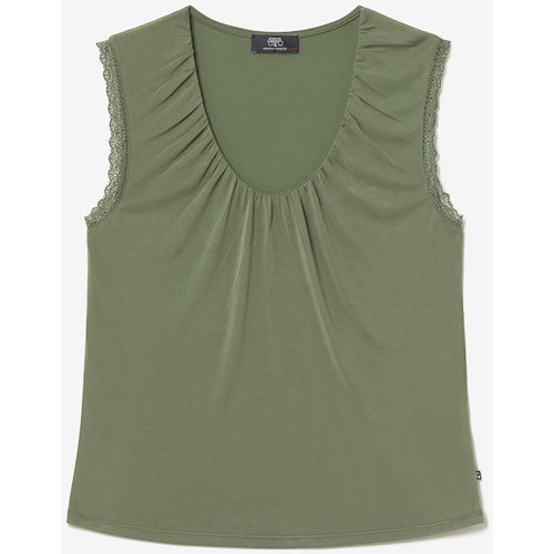 Vêtements Femme T-shirts & Polos The Garment V-neck ruffle-detail dress Blackises Top nani kaki Vert
