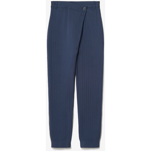 Vêtements Femme Pantalons Pantalon Cargo Alban Marronises Pantalon reydel bleu marine à fermeture asymétrique Bleu