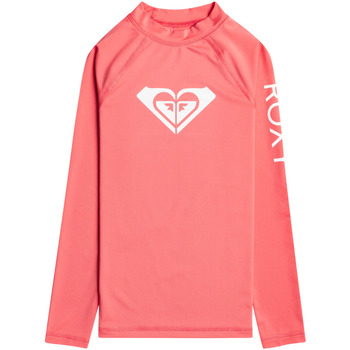 Vêtements Fille T-shirts manches longues Roxy Whole Hearted rose - sun kissed coral