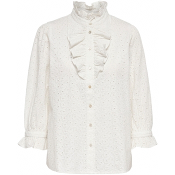 Vêtements Femme Tops / Blouses La Strada Camisa Neela Broderie - Star White Blanc