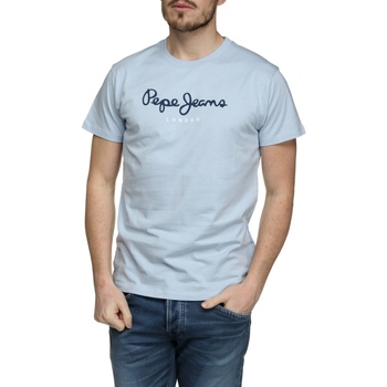 Vêtements Homme T-shirts manches courtes Pepe Leggings jeans Tee Shirt manches courtes Bleu