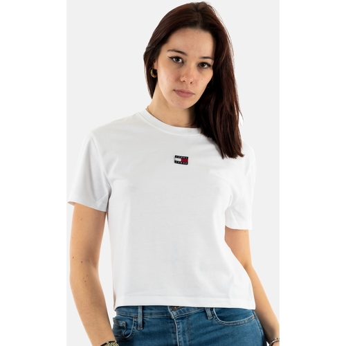 Vêtements Femme T-shirts manches courtes Tommy Jeans dw0dw15640 Blanc