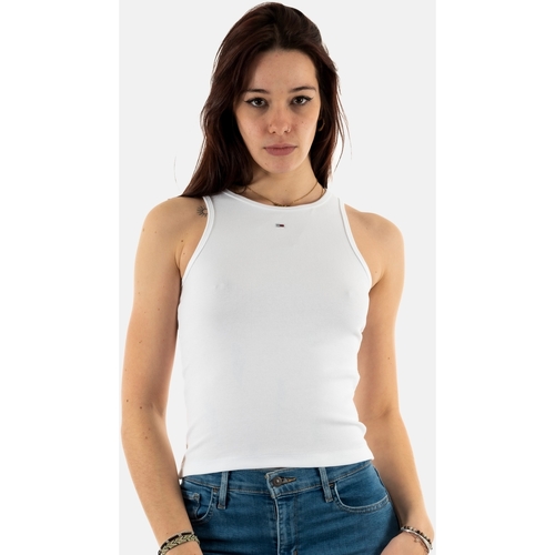 Vêtements Femme Débardeurs / T-shirts sans manche Tommy Jeans dw0dw14875 Blanc