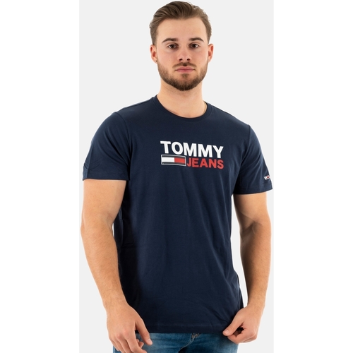 Vêtements Homme T-shirts manches courtes Tommy Jeans dm0dm15379 Bleu