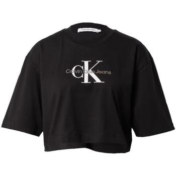 Vêtements Femme T-shirts manches courtes Calvin Klein Jeans  Noir