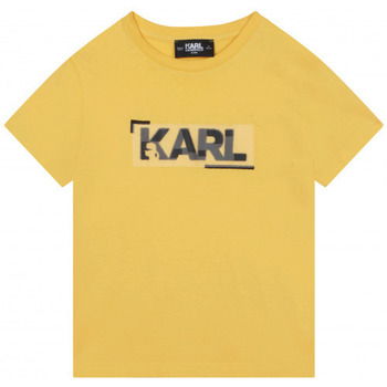 Vêtements Enfant T-shirts & Polos Karl Lagerfeld Tee shirt junior  jaune Z25397/539 - 12 ANS Jaune