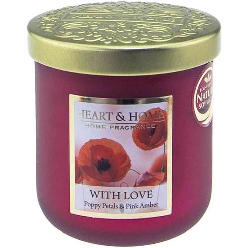 Maison & Déco Bougies / diffuseurs Kontiki Jarre Bougie Heart and Home Amour Rose