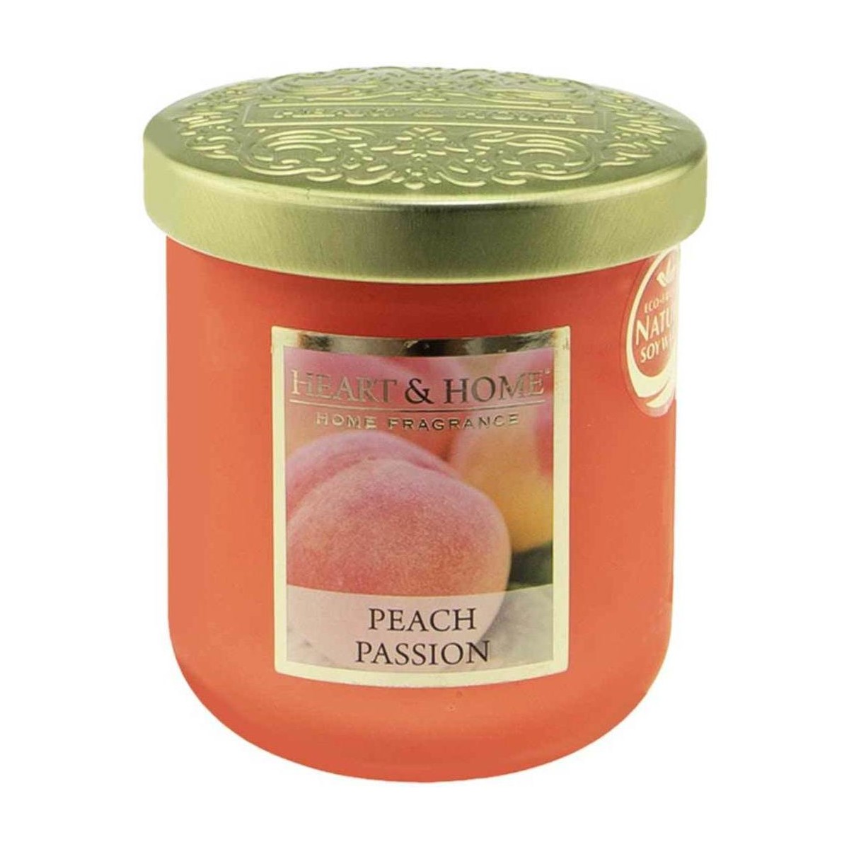 Maison & Déco Bougies / diffuseurs Kontiki Jarre Bougie Heart and Home Pêche Passion Orange