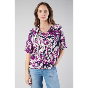 Vêtements Femme Chemises / Chemisiers Salons de jardinises Chemise gabryel à motif jungle violine Rose