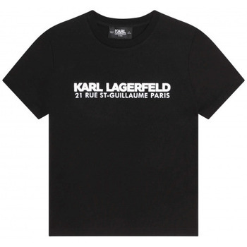 Vêtements Enfant T-shirts & Polos Karl Lagerfeld Tee shirt  junior noir  Z25393/09B - 12 ANS Noir
