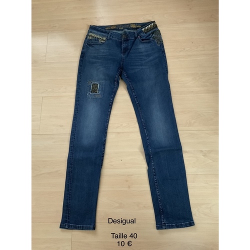 Vêtements Femme drawstring Jeans droit Desigual A vendre drawstring jeans Bleu