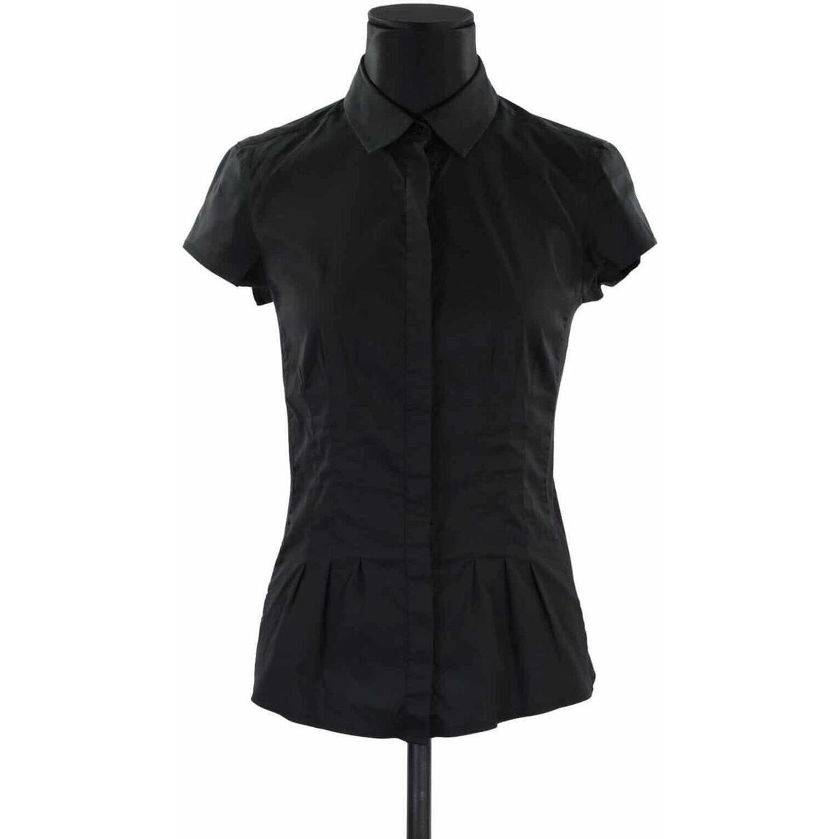 Vêtements Femme Débardeurs / T-shirts sans manche Emporio Armani Chemise manches courtes en coton Noir