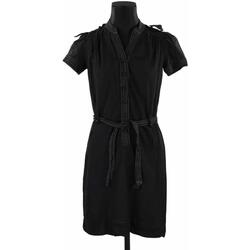 Vêtements Femme Robes Maje Robe manches courte ceinturée en coton Noir