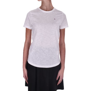 Vêtements Femme T-shirts manches courtes Tommy Hilfiger WW0WW37857 Blanc