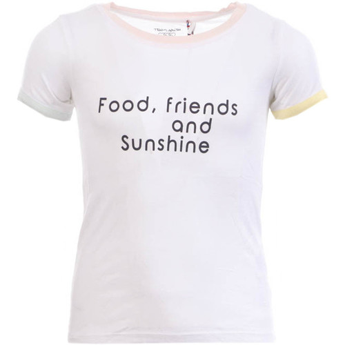 Vêtements Fille Moschino Kids stud-embellished logo t-shirt Teddy Smith 51005977D Blanc
