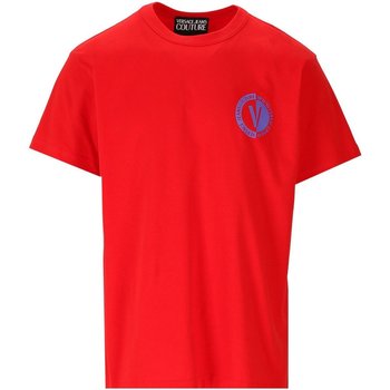 Vêtements Homme T-shirts manches courtes Versace Jeans Couture V-Emblem Rouge