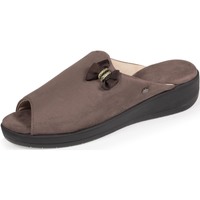 Chaussures Femme Chaussons Isotoner Chaussons mules ouvertes nœud Taupe