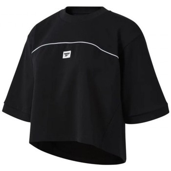 Vêtements Femme T-shirts & Polos dona Reebok Sport Classics Advance Tee Noir