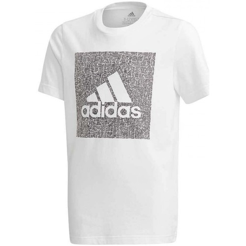 Vêtements Garçon T-shirts manches courtes adidas Originals Jb Mh Bos Box Blanc