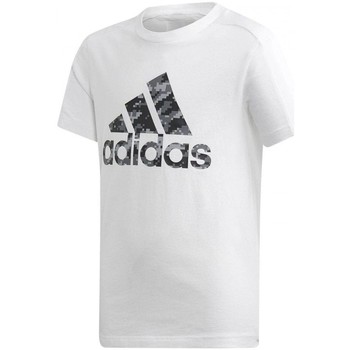 Vêtements Garçon T-shirts manches courtes adidas eqt Originals Yb Id Tee Blanc