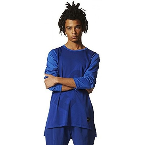 Vêtements Homme T-shirts & Polos adidas Originals Eqt Em Ls Tee Bleu