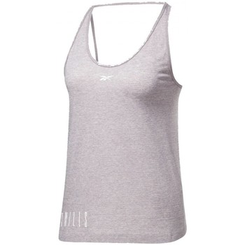 Vêtements Femme Reebok Pure Grey Team Purple Reebok Sport Lm Ac+Cotton Tank Gris