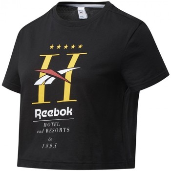 Vêtements Femme Rejoins Reebok For A Blacked Out Take On The Workout Plus Reebok Sport Cl Gp Hotel Cropped Tee Noir
