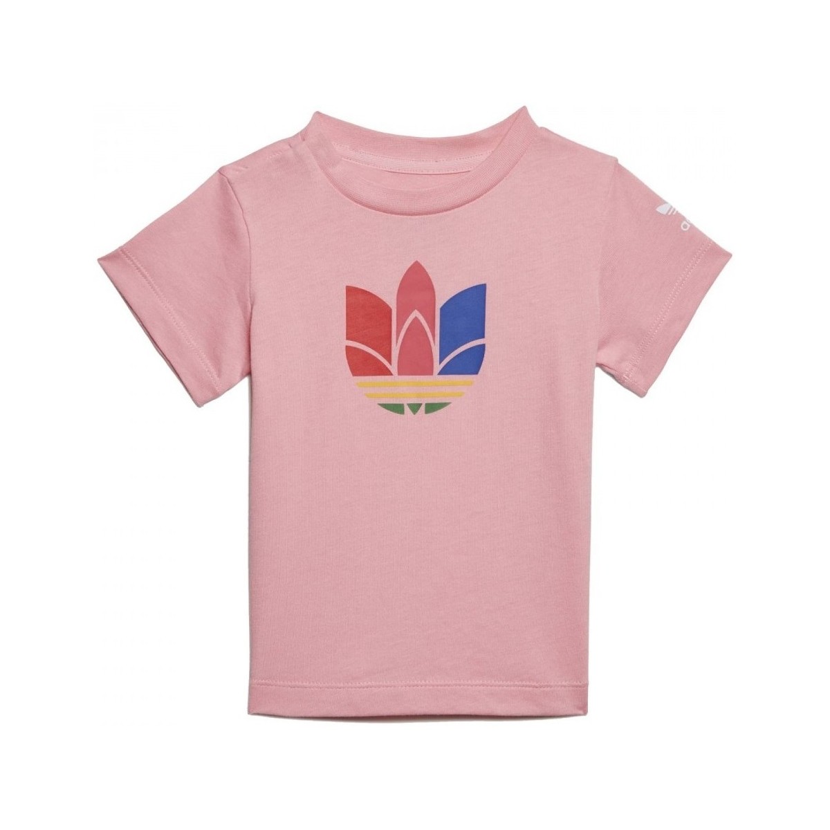 Vêtements Enfant T-shirts manches courtes adidas Originals 3D Trefoil Tee Rose