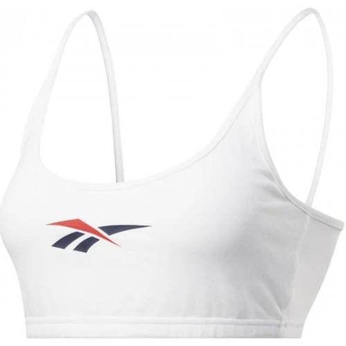 Sous-vêtements Femme Brassières Reebok new Sport Cl V Big Logo Bra Blanc