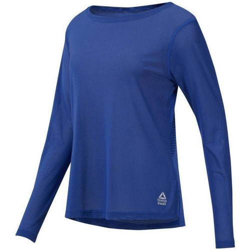 Vêtements Femme T-shirts & Polos Reebok Sport Crossfit Jacquard Ls Tee Bleu