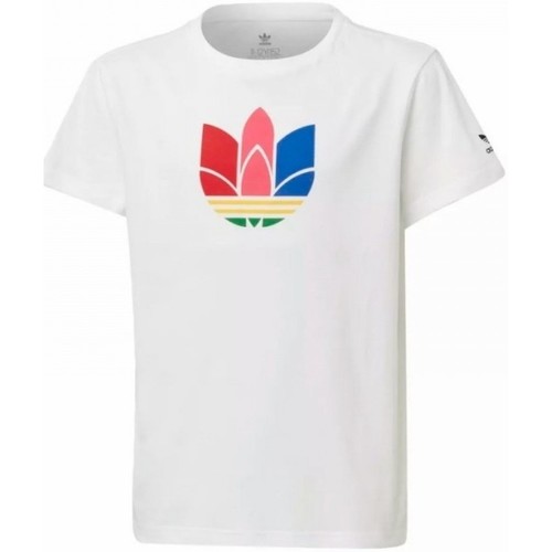 Vêtements Enfant T-shirts manches courtes adidas PureBoost Originals 3D Tee Blanc