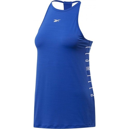 Vêtements Femme Reebok Beige t-shirt-kjole med lille Reebok Sport Lm Ac Graphic Tank Bleu