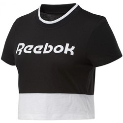 Vêtements Femme T-shirts & Polos Reebok Sport Te Linear Logo Crop Tee Noir