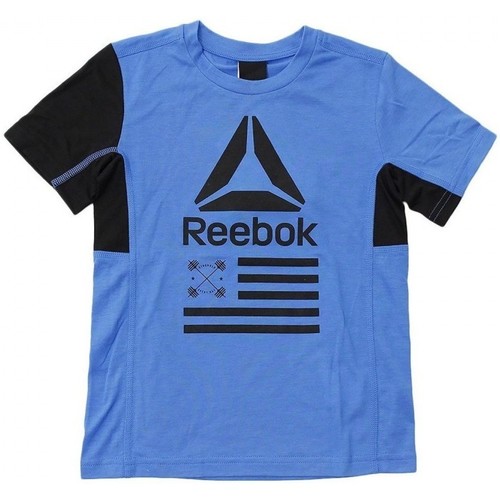 Vêtements Garçon Reebok Shaq Attaq 2 Black Blue Away Reebok Sport Kid Graphic Short Sleeve Bleu
