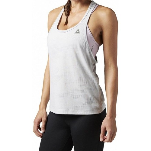 Vêtements Femme Débardeurs / T-shirts sans manche Reebok Sport Lm Burnout Tank Blanc