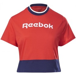 Vêtements Femme T-shirts & Polos Reebok Sport Te Linear Logo Crop Tee Rouge