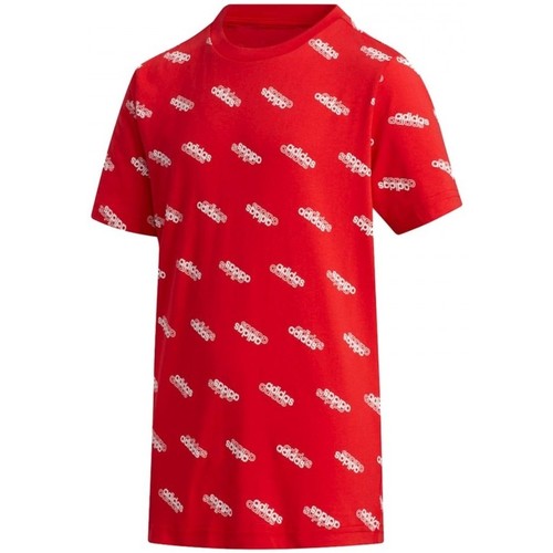 Vêtements Garçon T-shirts manches courtes Pantalons adidas Originals Yb Fav T Rouge