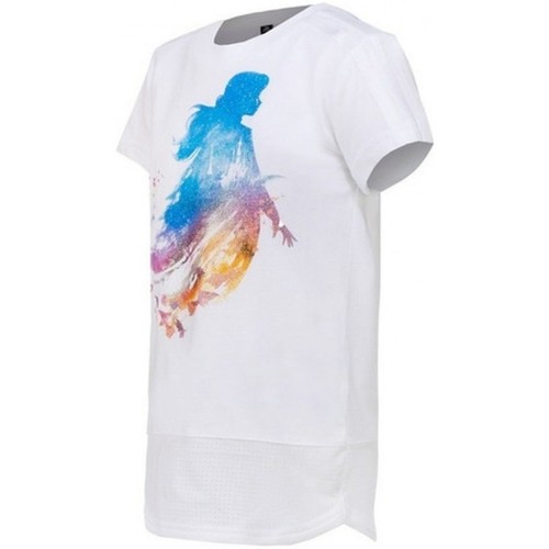 Vêtements Fille T-shirts manches courtes adidas Originals Lg Dy Fro Tee Blanc