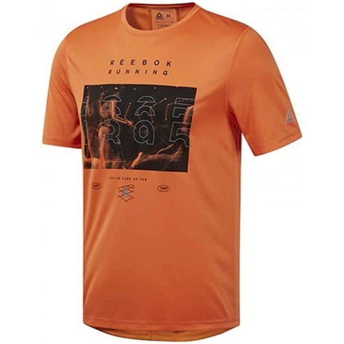 Vêtements Homme T-shirts & Polos dona Reebok Sport Re Run Crew Tee Orange