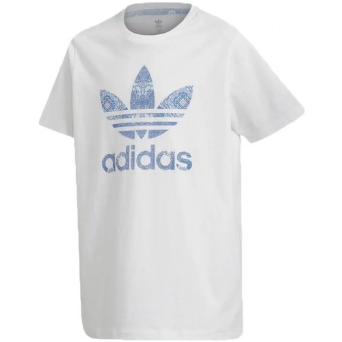 Vêtements Fille T-shirts manches courtes adidas Originals Culture Clash Tee Blanc