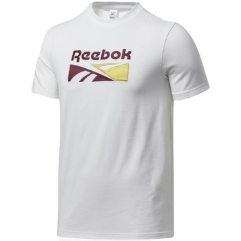 Vêtements T-shirts & White Polos Reebok Sport Volition Paisley Stripe White Polo Blanc