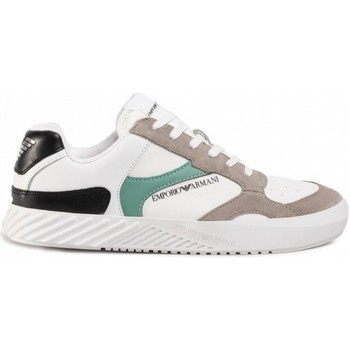 Chaussures Homme Baskets basses Emporio Armani Cow Suede Blanc