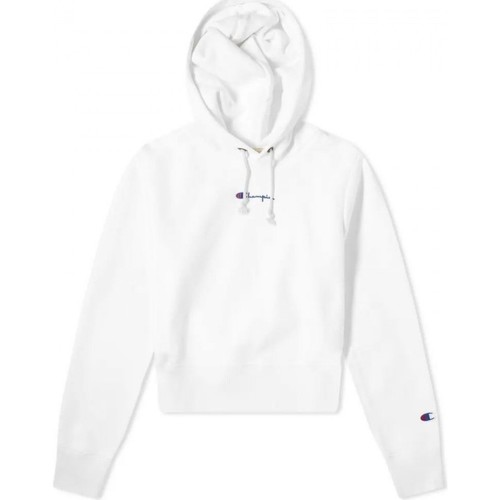Vêtements Femme Sweats Champion Reverse Weave Cropped Small Script Logo Hooded Sweatshirt Blanc