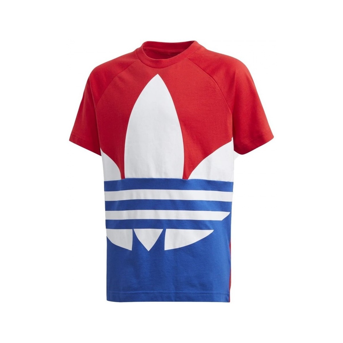 Vêtements Enfant T-shirts triple courtes adidas Originals Big Trefoil Tee Rouge