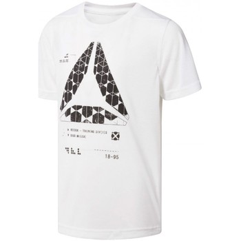 Vêtements Garçon T-shirts manches courtes Reebok Dance Sport B Ftr Graphic Tee Blanc